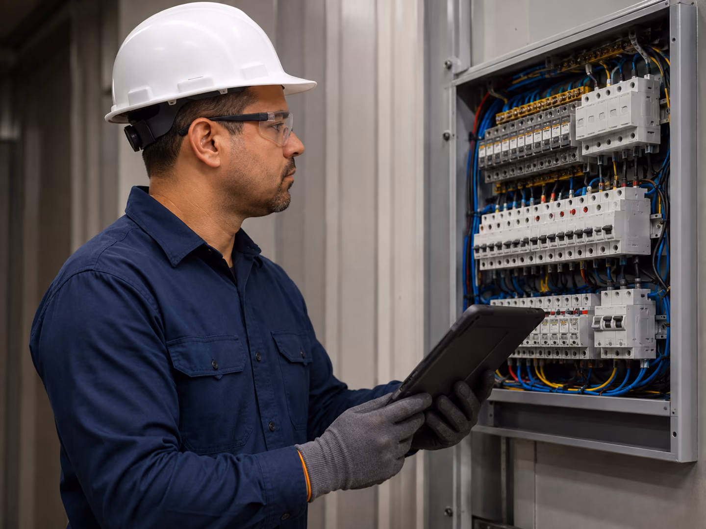Profissional executando instalações elétricas no RJ